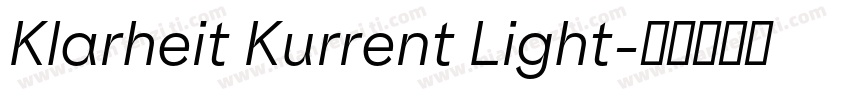 Klarheit Kurrent Light字体转换